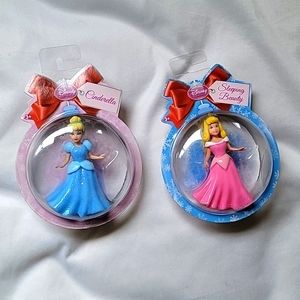 Mattel Disney Princess Pocket Toys Cinderella Sleeping Beauty Aurora Set of Two
